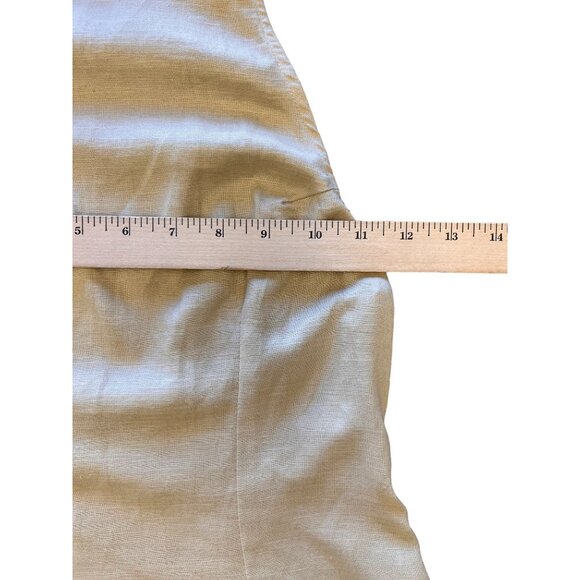 Lioness Womens Halter Dress Small Tan Linen Blend Sheath Maxi - Picture 11 of 16